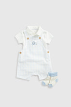 Load image into Gallery viewer, Mothercare My First Bibshorts, Bodysuit And Socks Set
