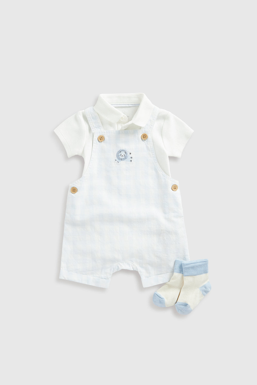 Mothercare My First Bibshorts, Bodysuit And Socks Set