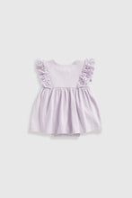 Load image into Gallery viewer, Mothercare Lilac Ribbed Romper Dress
