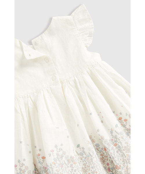 Mothercare Border Print Dress And Knickers Set