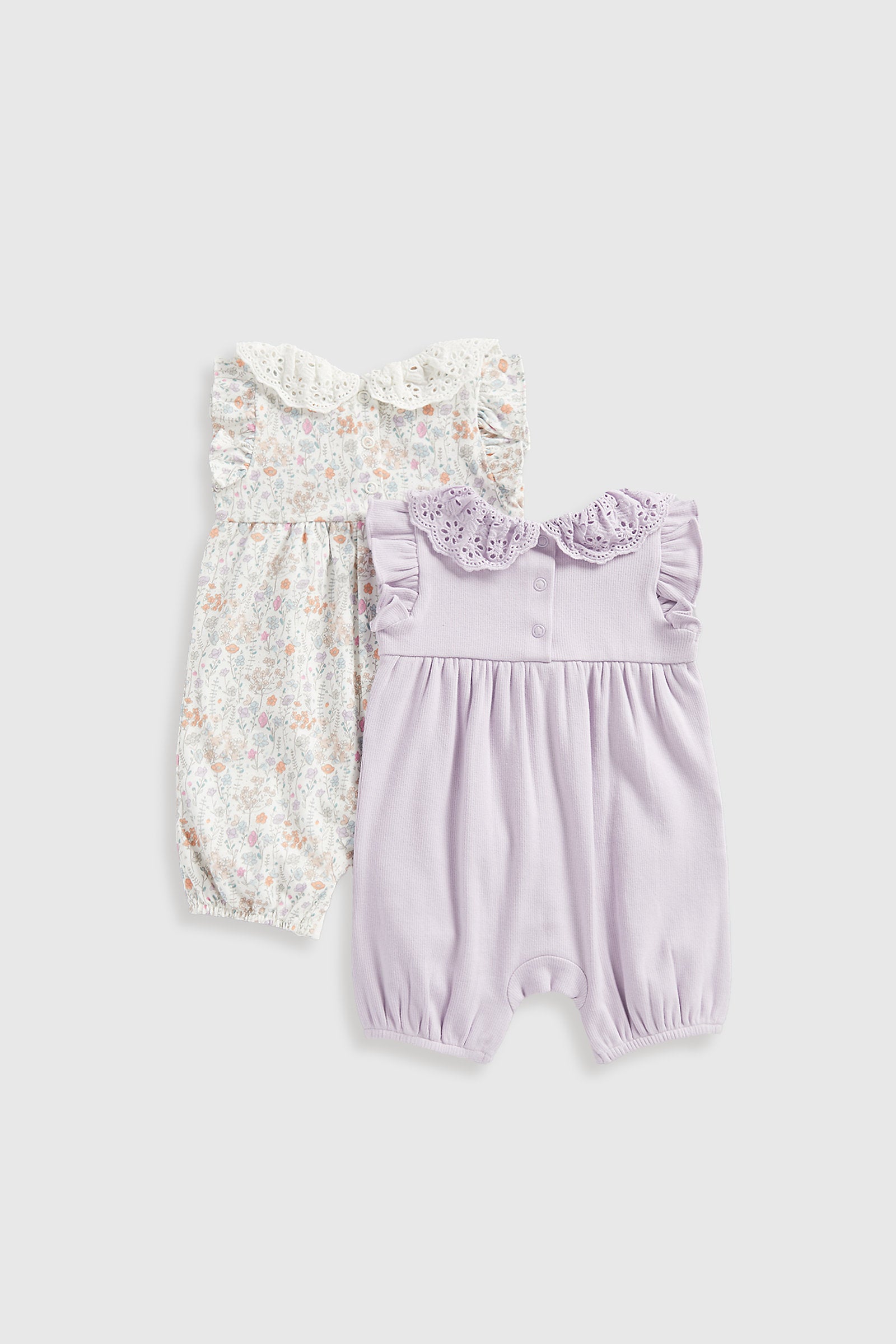 Mothercare Floral Rompers - 2 Pack