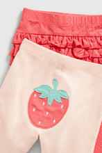 Load image into Gallery viewer, Mothercare Strawberry Frill Leggings - 2 Pack
