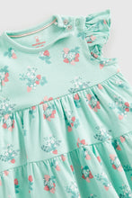 Load image into Gallery viewer, Mothercare Green Floral Romper Dress
