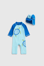 Load image into Gallery viewer, Mothercare Turtle Sunsafe Suit And Keppi Set Upf50+
