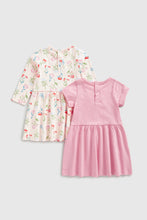 Load image into Gallery viewer, Mothercare Pink Floral Jersey Dresses - 2 Pack
