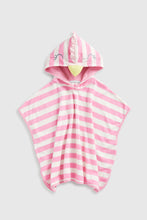 Load image into Gallery viewer, Mothercare Flamingo Hooded Towelling Poncho
