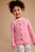 Load image into Gallery viewer, Mothercare Pink Horse Knitted Cardigan
