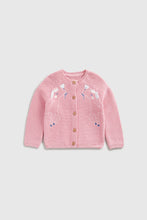 Load image into Gallery viewer, Mothercare Pink Horse Knitted Cardigan
