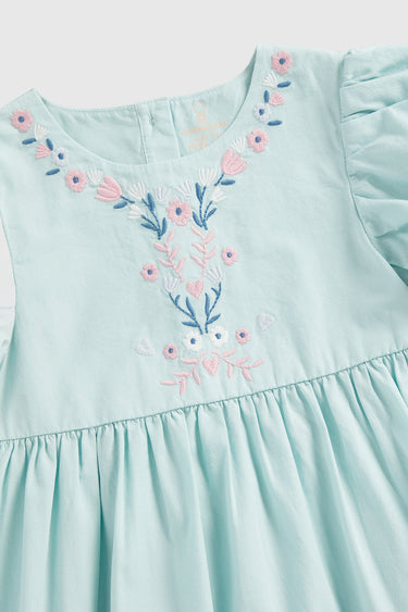Mothercare Green Embroidered Dress
