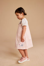 Load image into Gallery viewer, Mothercare Denim Pinny Dress and T-Shirt Set
