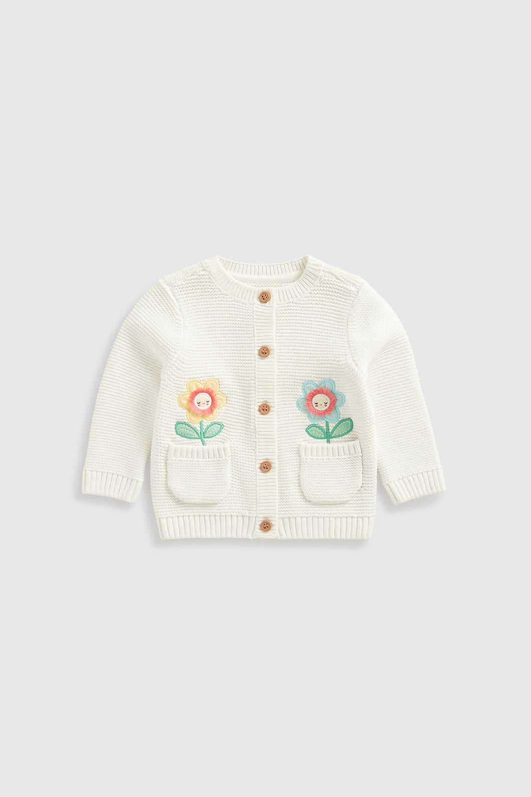 Mothercare Flower Pocket Knitted Cardigan