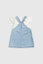 Load image into Gallery viewer, Mothercare Denim Pinny Dress And T-Shirt Set
