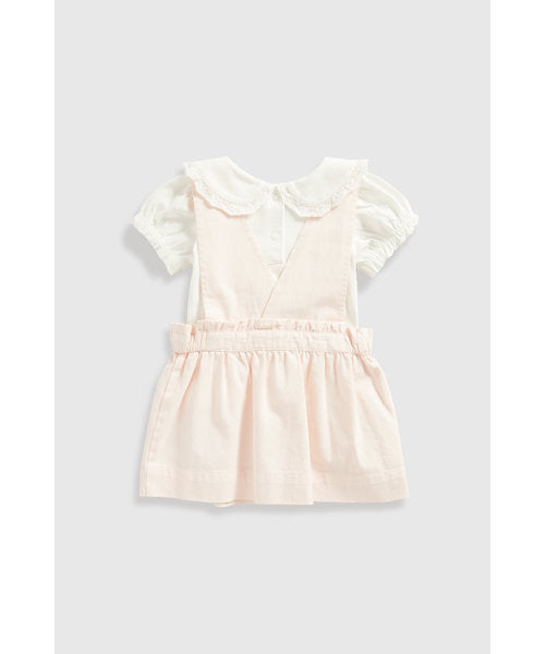 Mothercare Pink Pinny Dress And T-Shirt Set