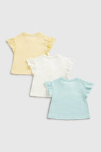 Load image into Gallery viewer, Mothercare T-Shirts with Broderie Sleeves - 3 Pack
