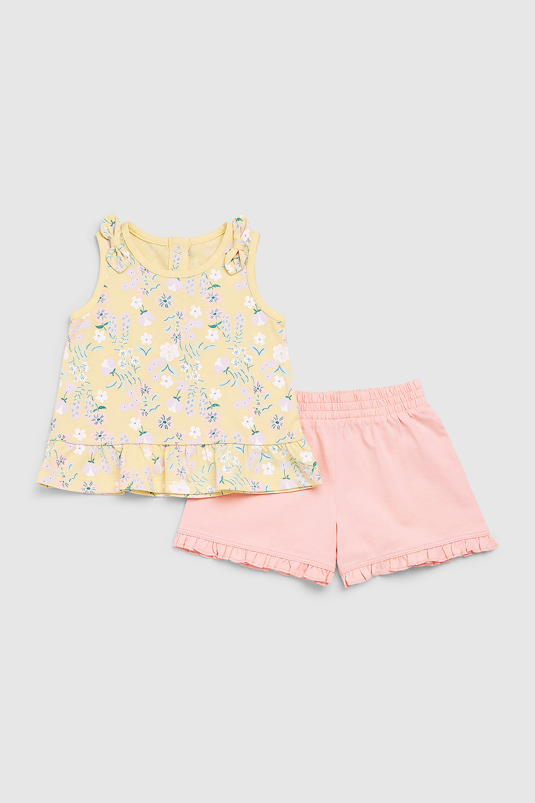 Mothercare Ditsy Vest T-Shirt And Shorts Set