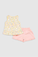 Load image into Gallery viewer, Mothercare Ditsy Vest T-Shirt And Shorts Set
