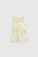 Load image into Gallery viewer, Mothercare Yellow Floral Jersey Playsuit
