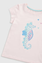 Load image into Gallery viewer, Mothercare Pink Seahorse T-Shirt

