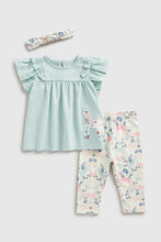 Load image into Gallery viewer, Mothercare Top, Leggings and Headband Set
