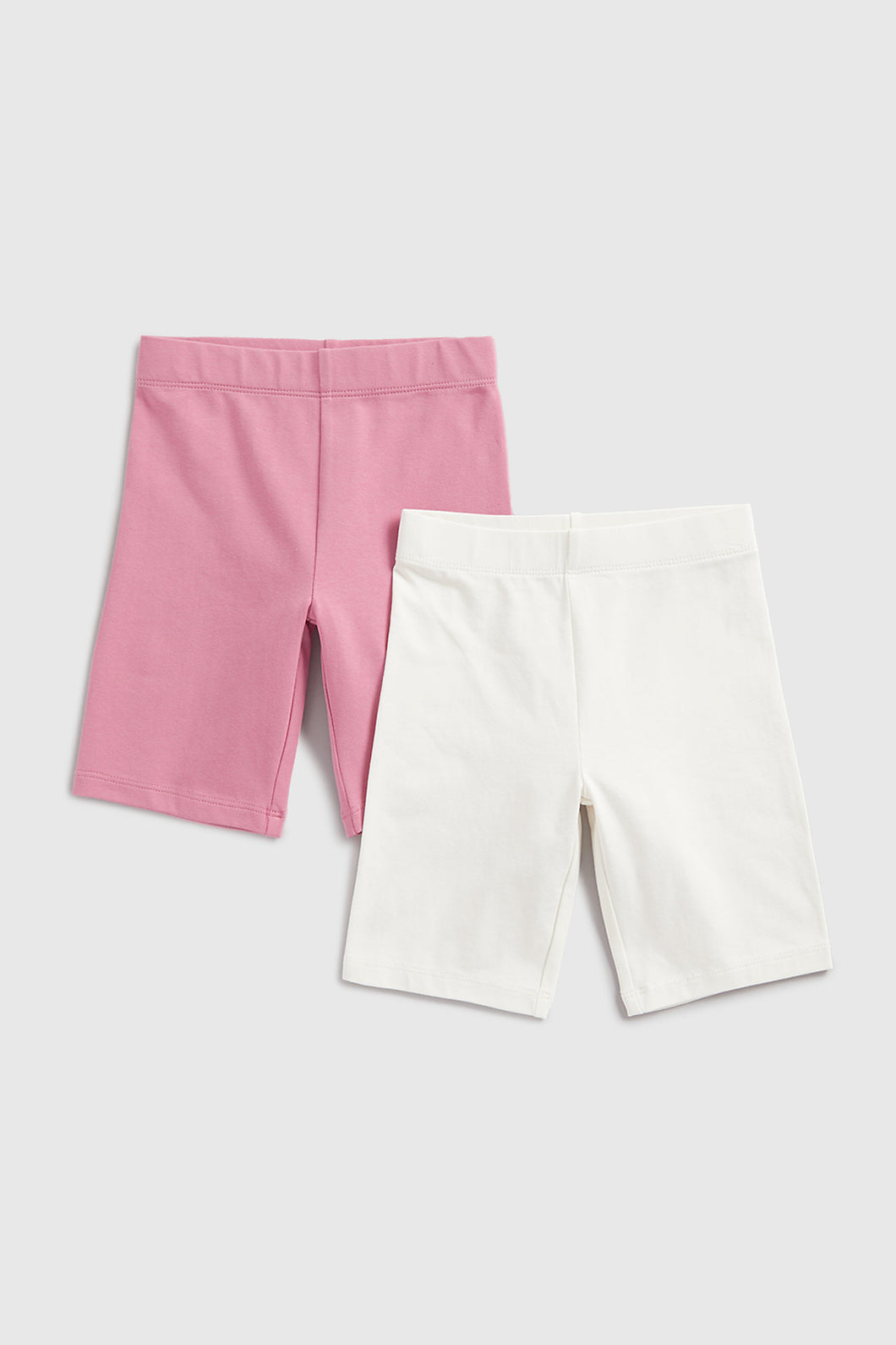 Mothercare Cream and Pink Cycle Shorts - 2 Pack
