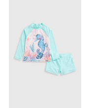 Load image into Gallery viewer, Mothercare Seahorse Sunsafe Rash Vest And Shorts Set Upf50+
