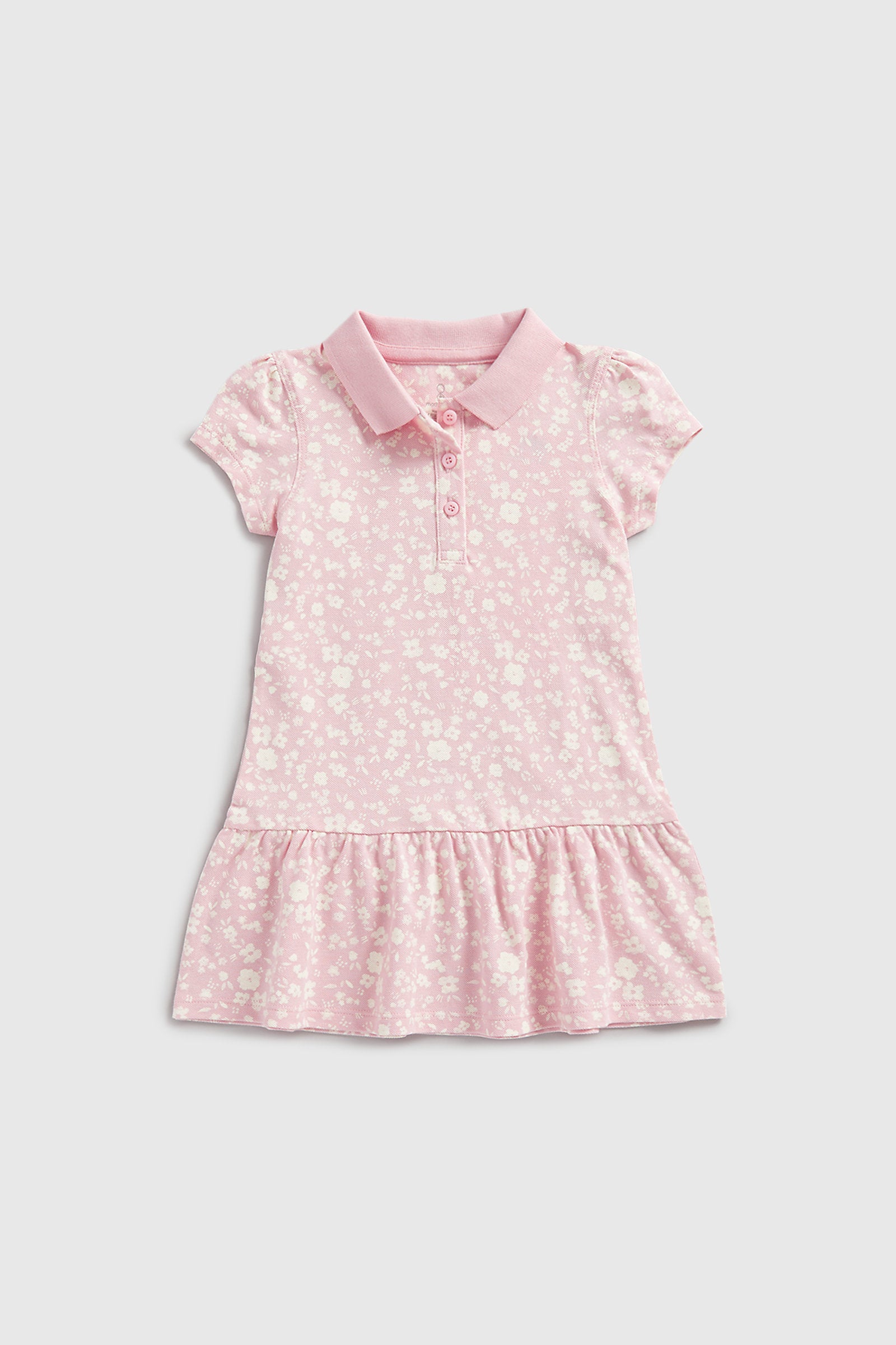 Mothercare Pink Floral Polo Dress