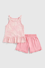 Load image into Gallery viewer, Mothercare Floral Vest T-Shirt and Shorts Set
