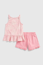 Load image into Gallery viewer, Mothercare Floral Vest T-Shirt and Shorts Set

