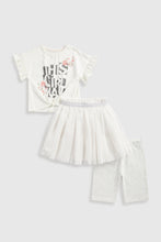 Load image into Gallery viewer, Mothercare T-Shirt, Cycling Short and Tulle Skirt Set
