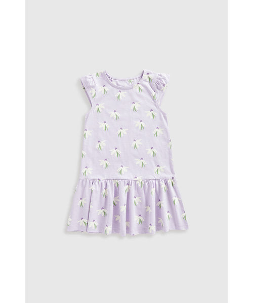 Mothercare Lilac Floral Jersey Dress