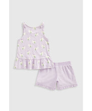 Load image into Gallery viewer, Mothercare Floral Vest T-Shirt and Shorts Set
