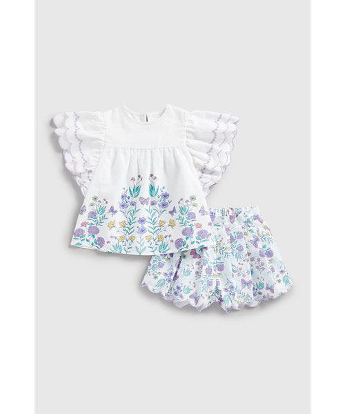 Mothercare Linen Blouse And Shorts Set