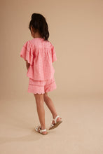 Load image into Gallery viewer, Mothercare Pink Broderie Shorts And Blouse Set
