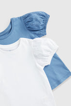 Load image into Gallery viewer, Mothercare T-Shirts With Broderie Sleeves - 2 Pack
