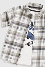 Load image into Gallery viewer, Mothercare Checked Shirt And T-Shirt Set
