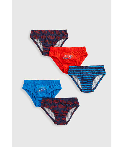 Mothercare Racing Car Briefs - 5 Pack