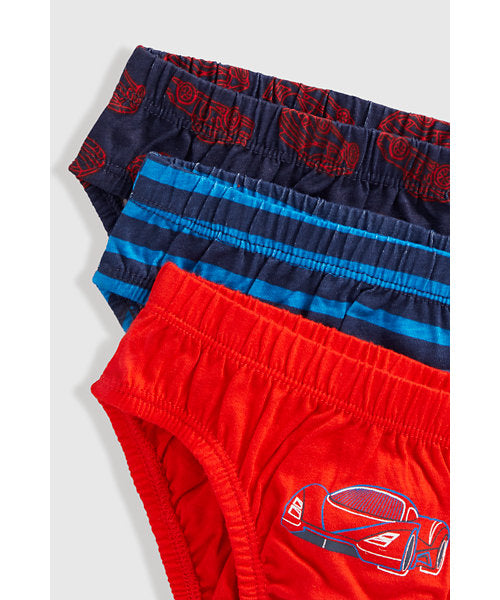 Mothercare Racing Car Briefs - 5 Pack