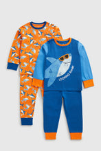 Load image into Gallery viewer, Mothercare Shark Lift-the-Flap Pyjamas - 2 Pack
