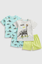 Load image into Gallery viewer, Mothercare Dino Skate Shortie Pyjamas - 2 Pack
