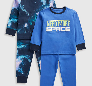 Mothercare Space Pyjamas - 2 Pack