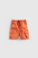 Load image into Gallery viewer, Mothercare Orange Cargo Shorts
