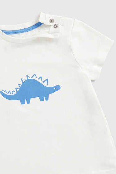 Mothercare Shirt and Dinosaur T-Shirt Set