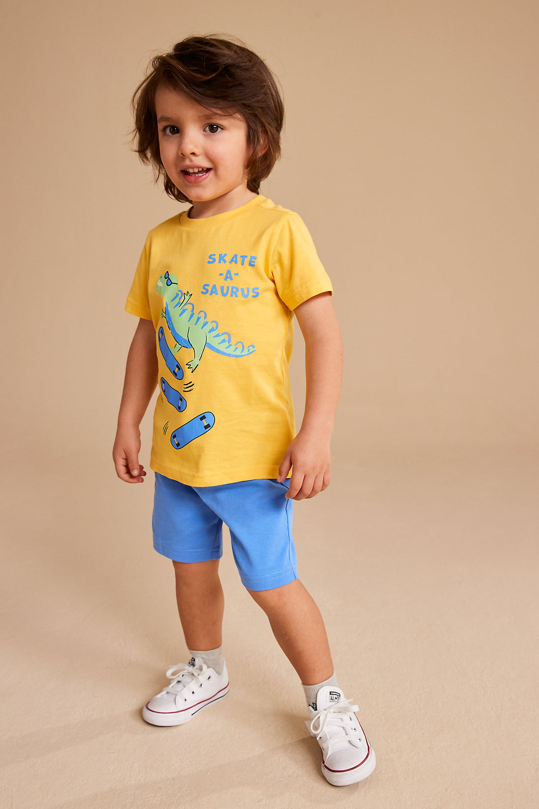 Mothercare Dino Skate T-Shirt and Shorts Set