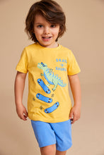 Load image into Gallery viewer, Mothercare Dino Skate T-Shirt and Shorts Set
