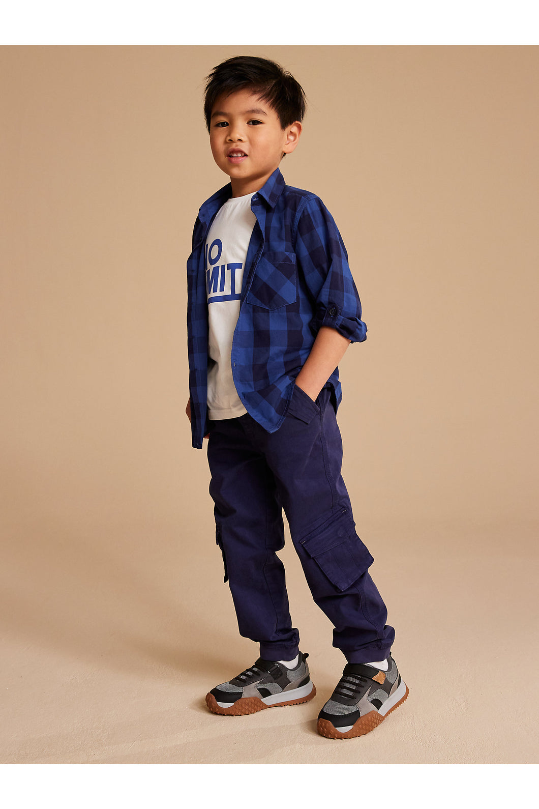 Mothercare Navy Cargo Trousers