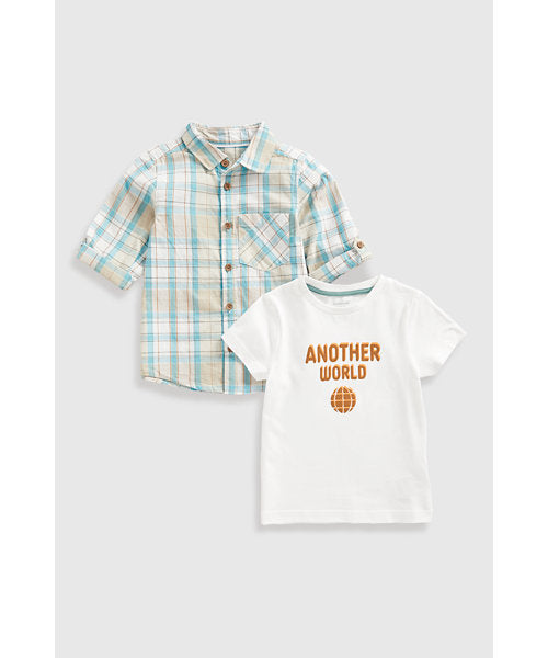 Mothercare Shirt And T-Shirt Set