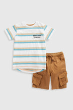 Load image into Gallery viewer, Mothercare Cargo Shorts And T-Shirt Set
