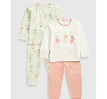 Mothercare Flower Fairy Pyjamas - 2 Pack