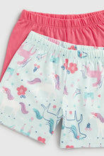 Load image into Gallery viewer, Mothercare Party Horse Shortie Pyjamas - 2 Pack
