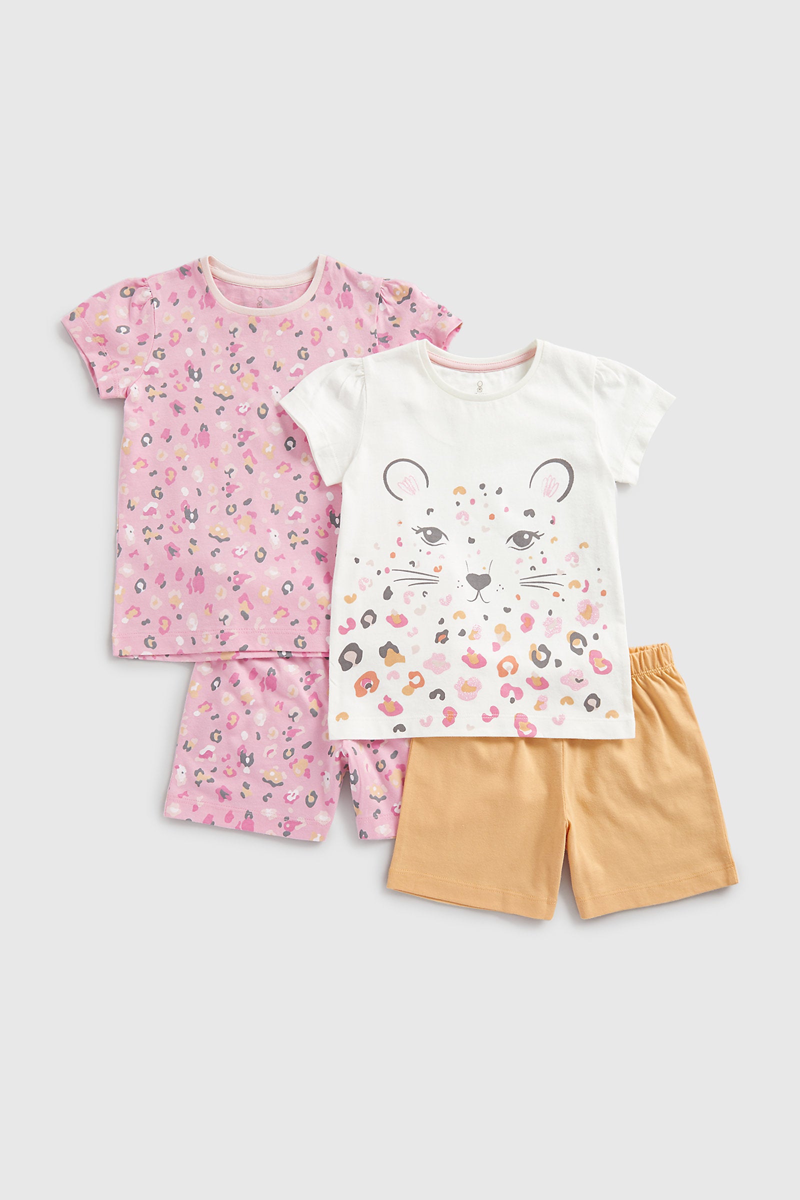 Mothercare Leopard Shortie Pyjamas - 2 Pack